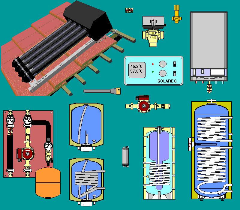 Napenergia rendszerek alkot&oacute;elemei